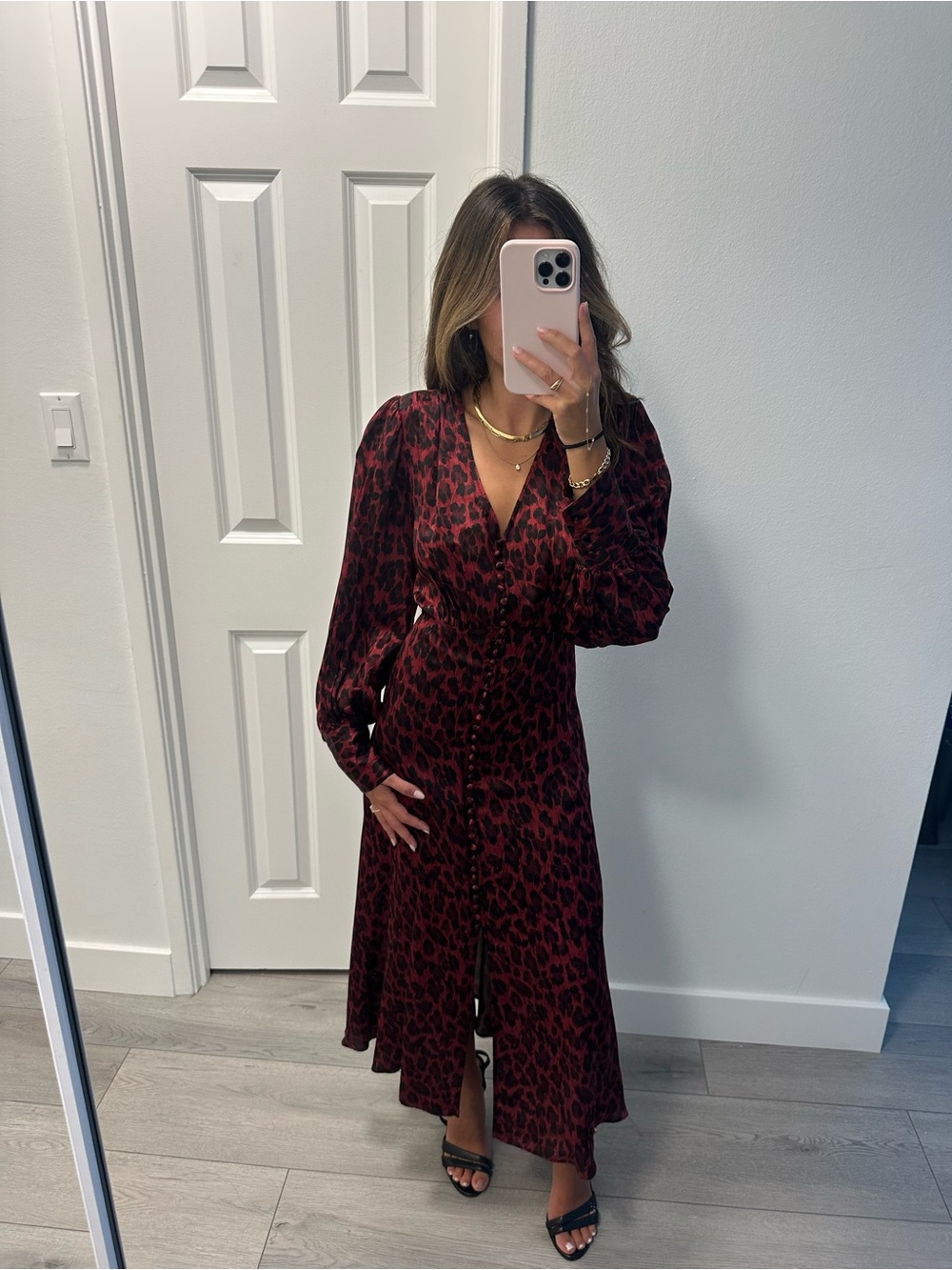 The Kooples Long Dress With Leopard Motif